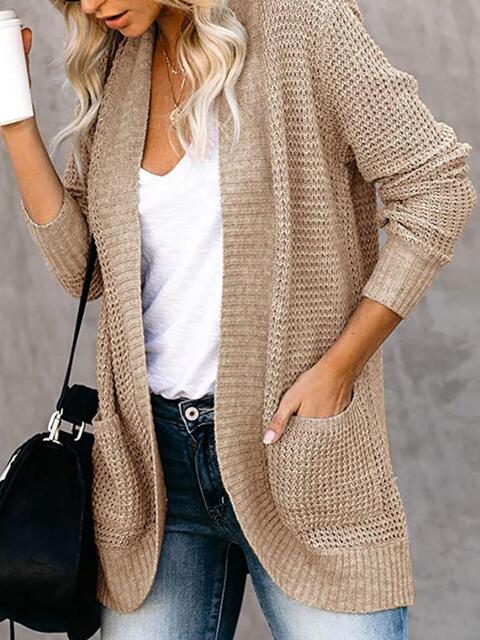 Open Front Long Sleeve Cardigan