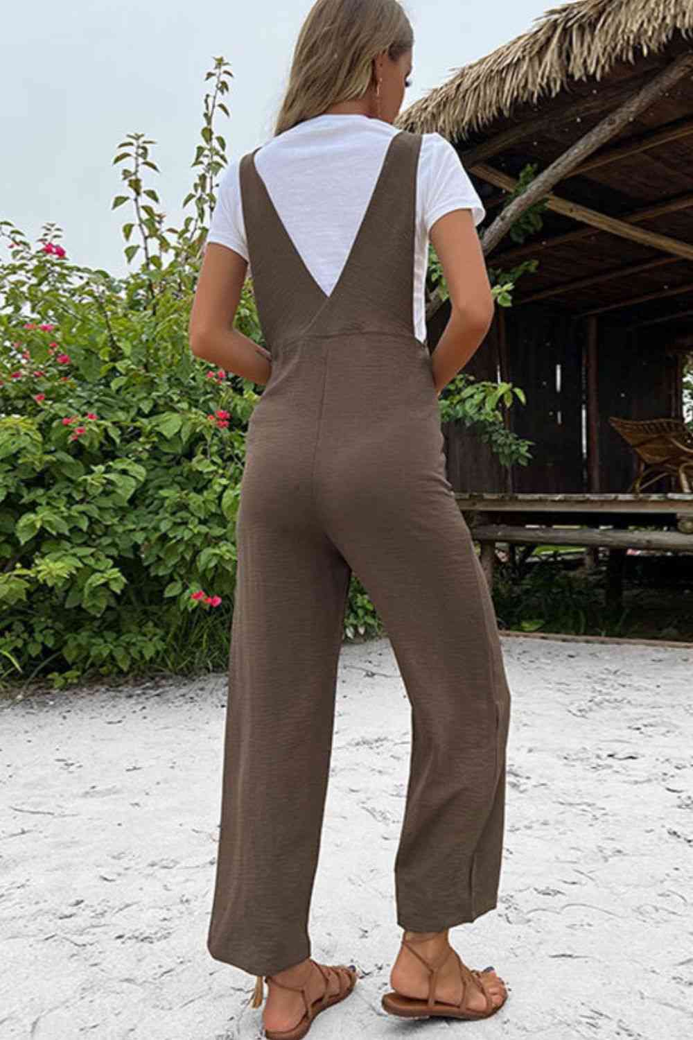 Straight Leg Jumpsuit with Pockets