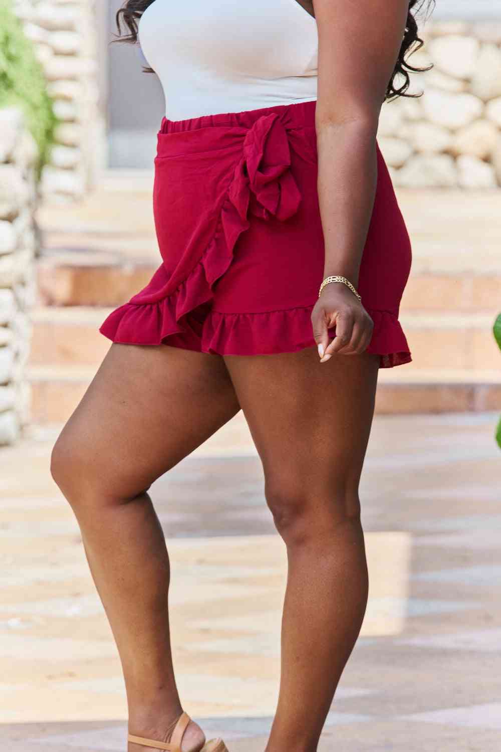 GeeGee Remember Me Plus Size Ruffled Hem Skort