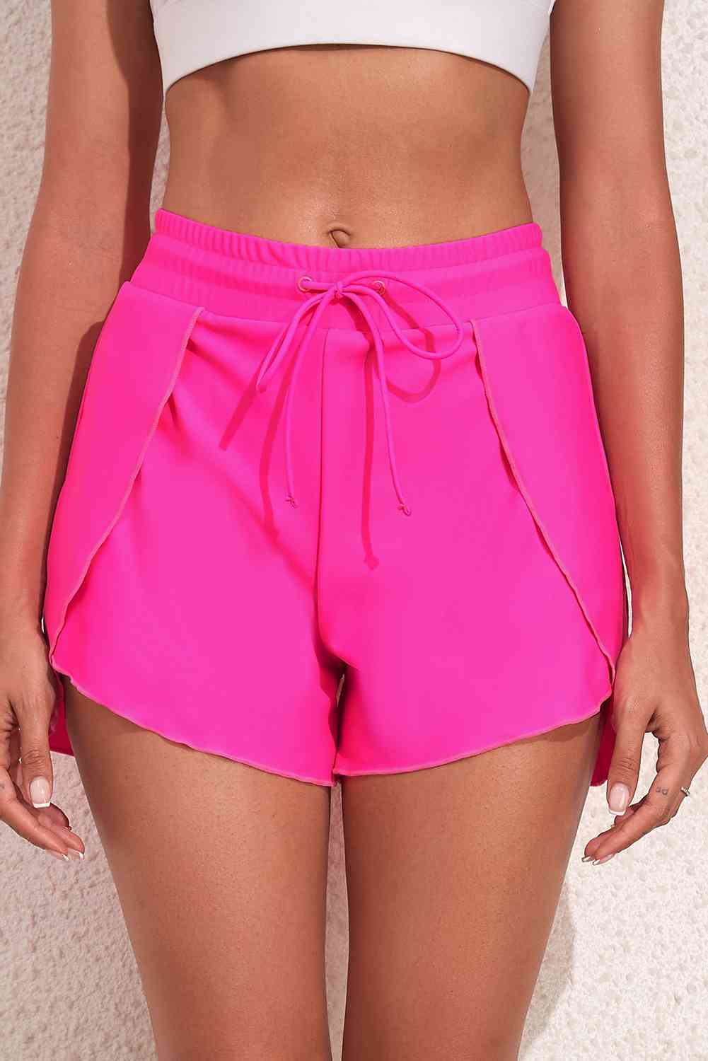 Drawstring Waist Swim Shorts