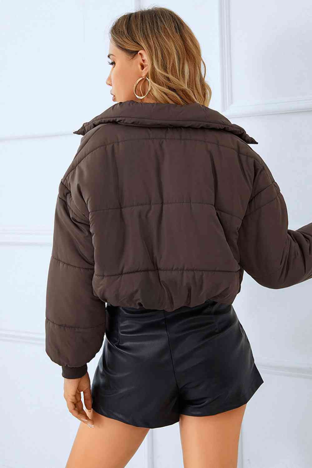 Zip-Up Winter Coat with Pockets