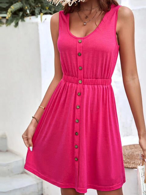 Round Neck Mini Tank Dress