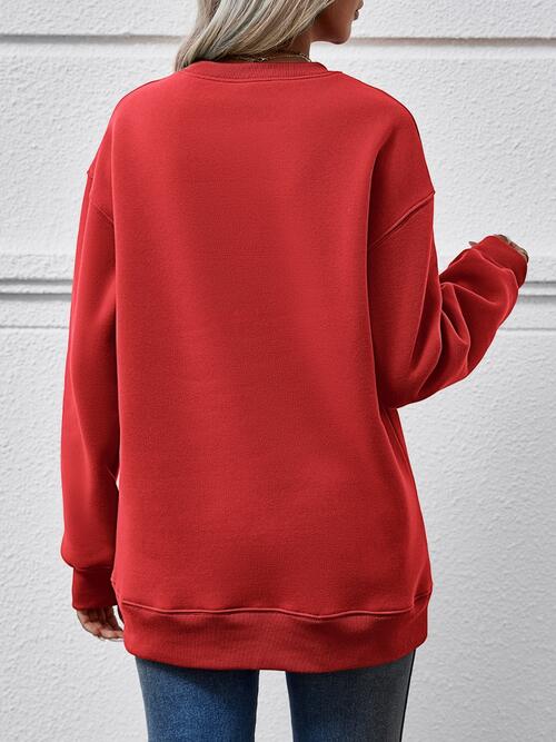 MERRY CHRISTMAS Round Neck Long Sleeve Sweatshirt