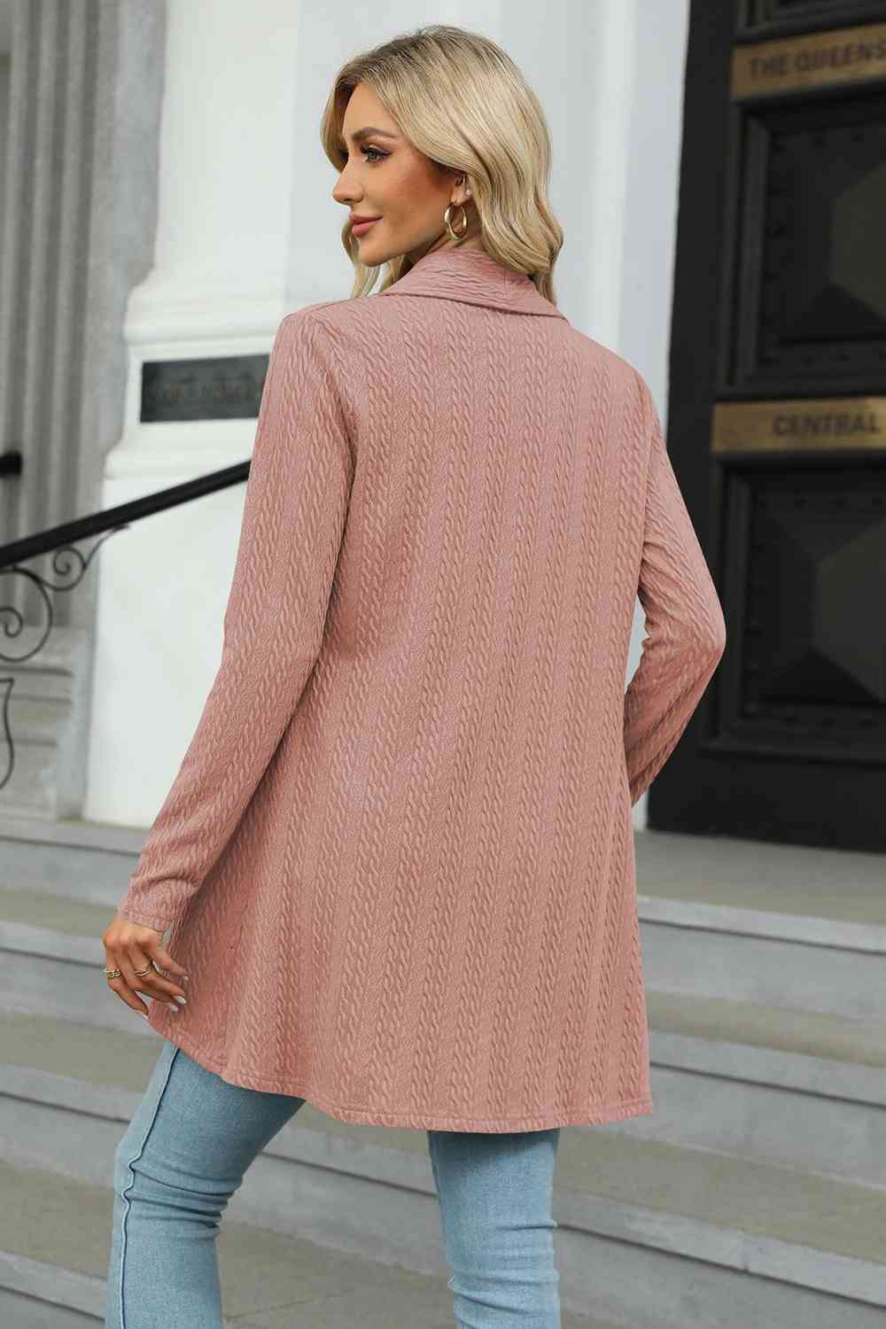 Open Front Long Sleeve Cardigan