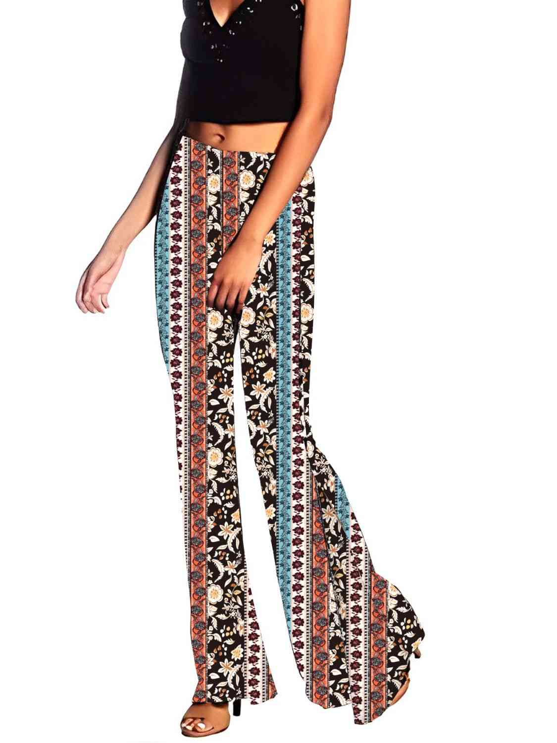 Floral Flare Leg Pants