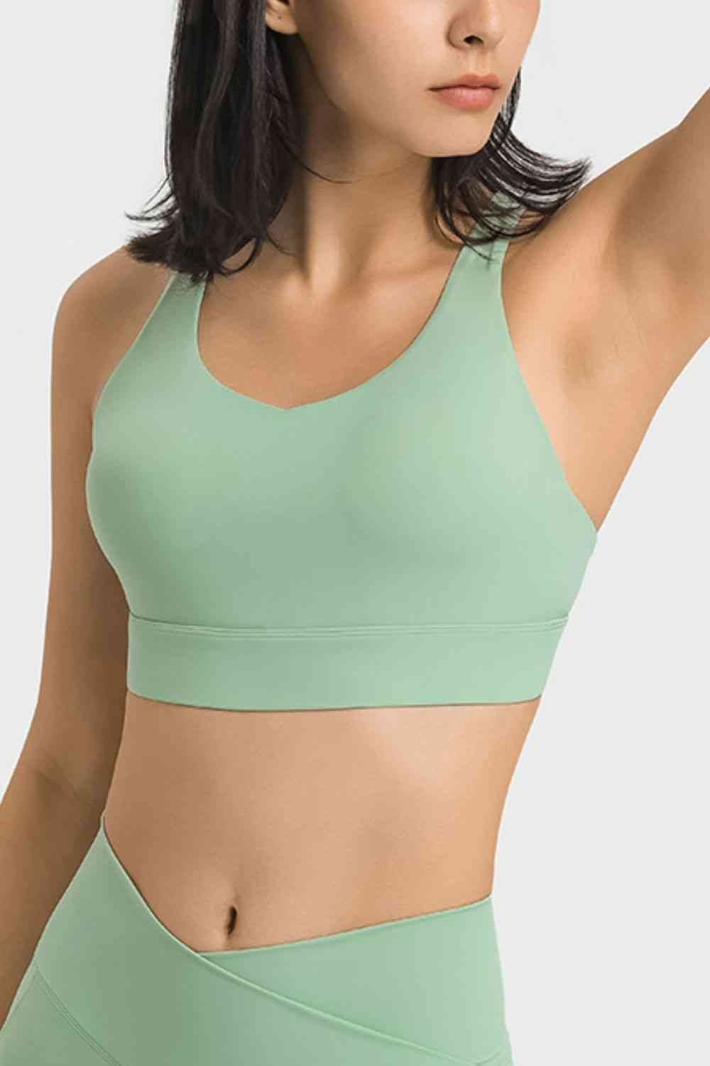 Breathable Crisscross Back Sports Bra