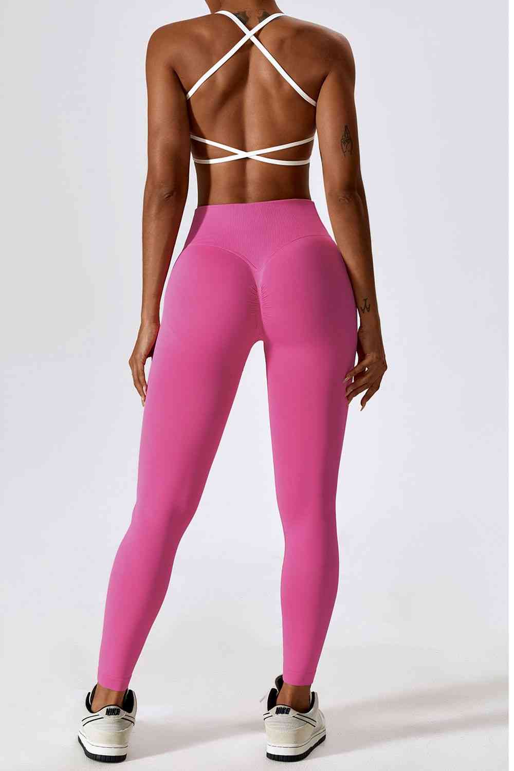 Slim Fit Wide Waistband Sports Leggings