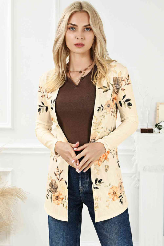 Printed Long Sleeve Cardigan