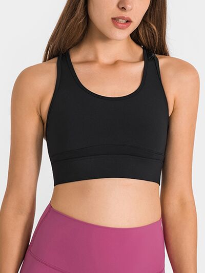 Double Take Round Neck Racerback Cropped Tank