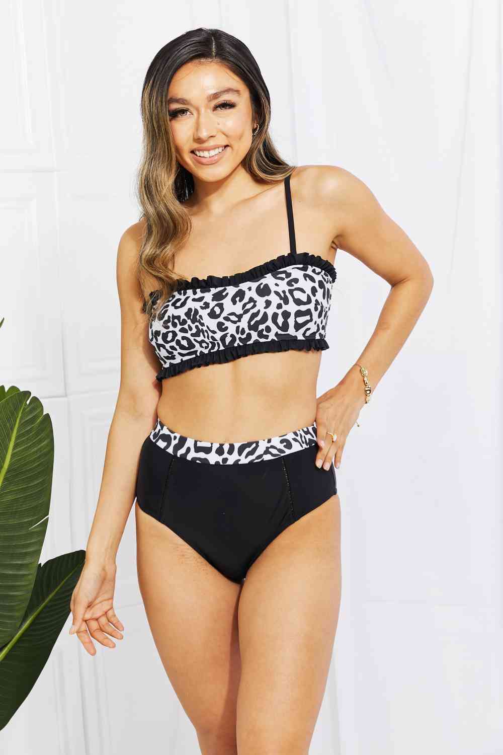 Frilled Leopard Bikini Set