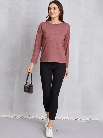 Round Neck Long Sleeve T-shirt