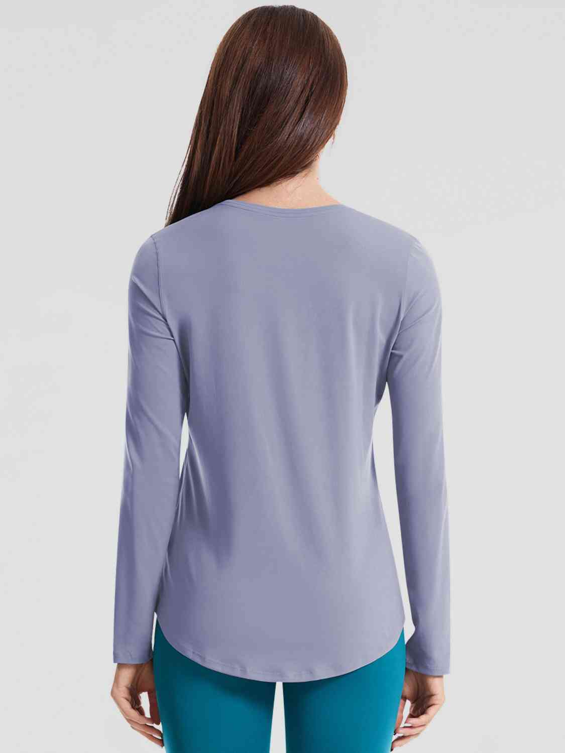 Round Neck Long Sleeve Sports Top