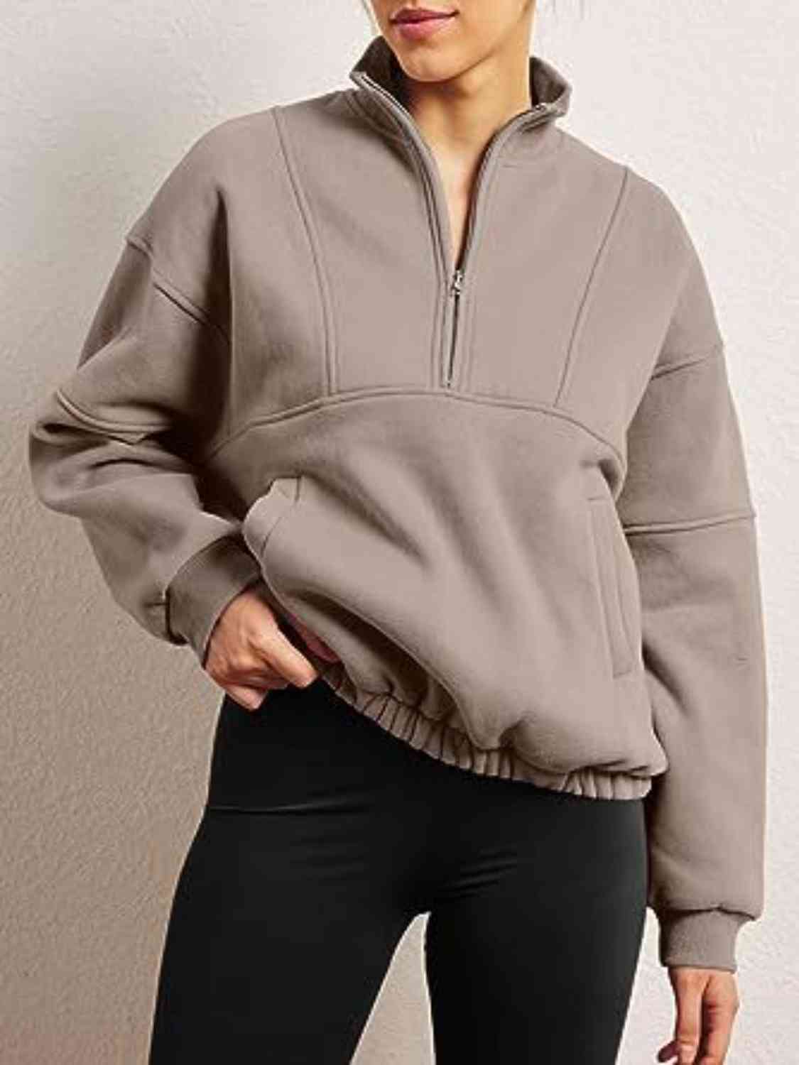 Half-Zip Long Sleeve Sweatshirt