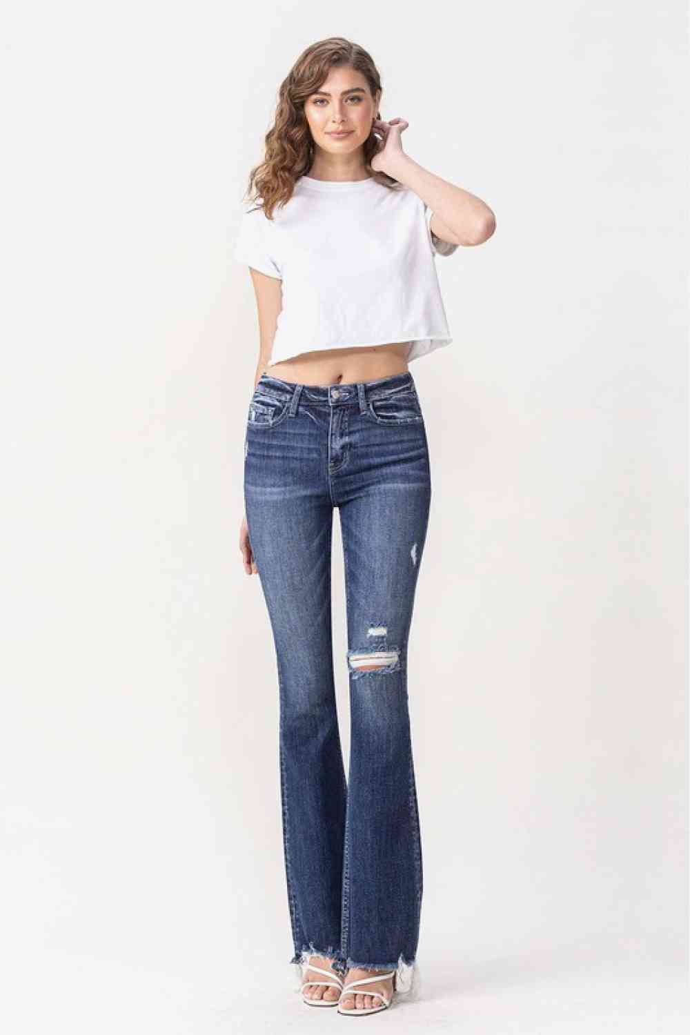 Vervet by Flying Monkey Luna Full Size High Rise Flare Jeans