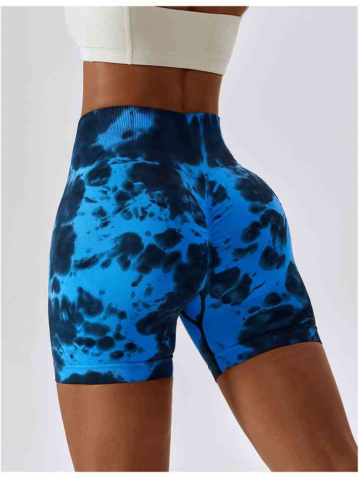 Tie Dye Wide Waistband Sports Shorts