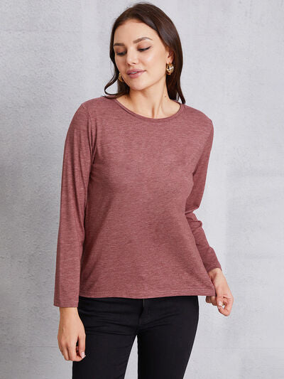 Round Neck Long Sleeve T-shirt