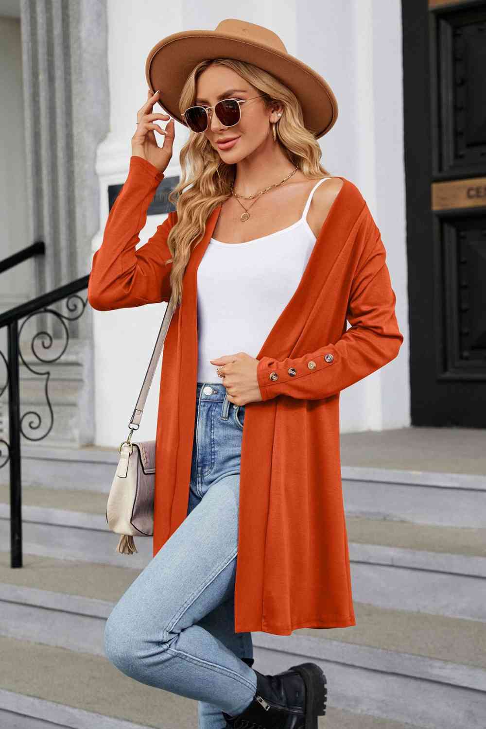 Long Sleeve Open Front Cardigan