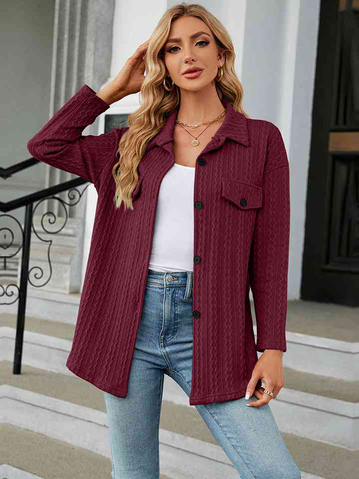 Collared Neck Long Sleeve Shirt