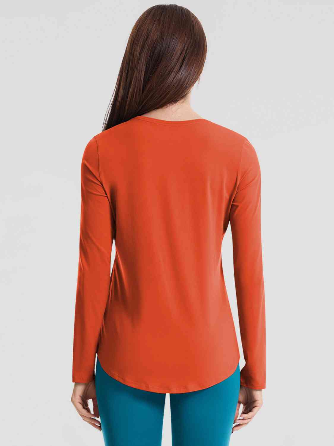 Round Neck Long Sleeve Sports Top