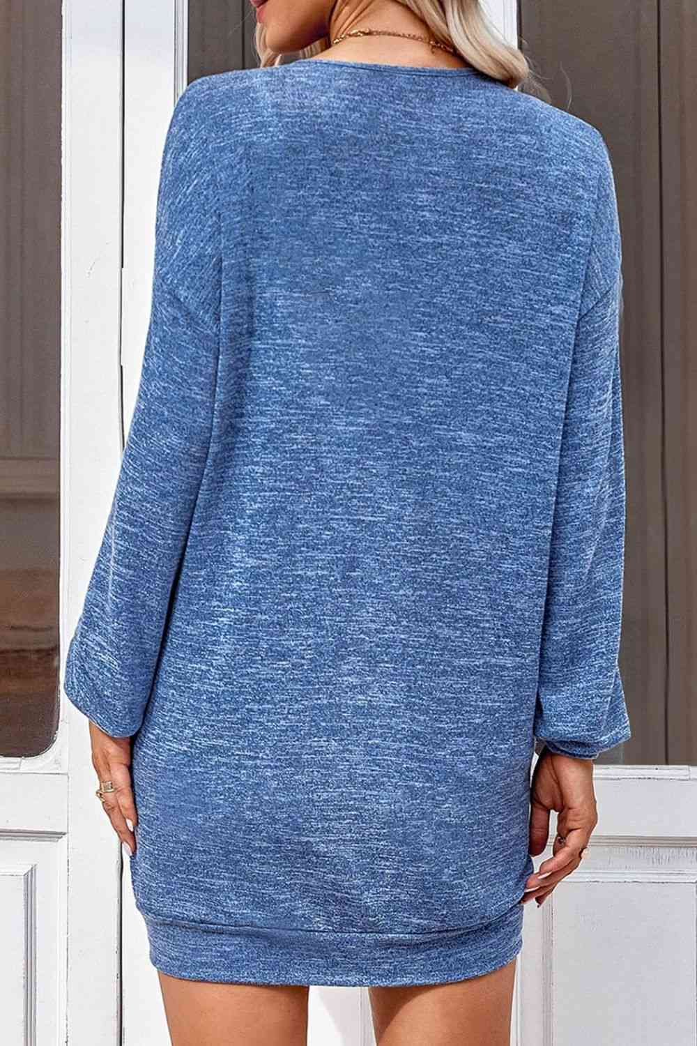 Buttoned V-Neck Long Sleeve Cardigans