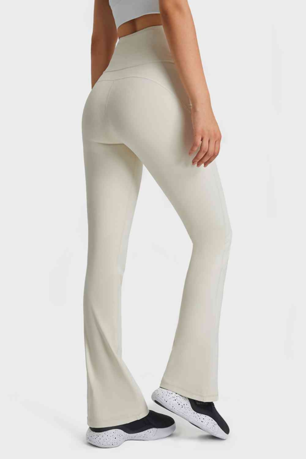 Elastic Waist Flare Yoga Pants