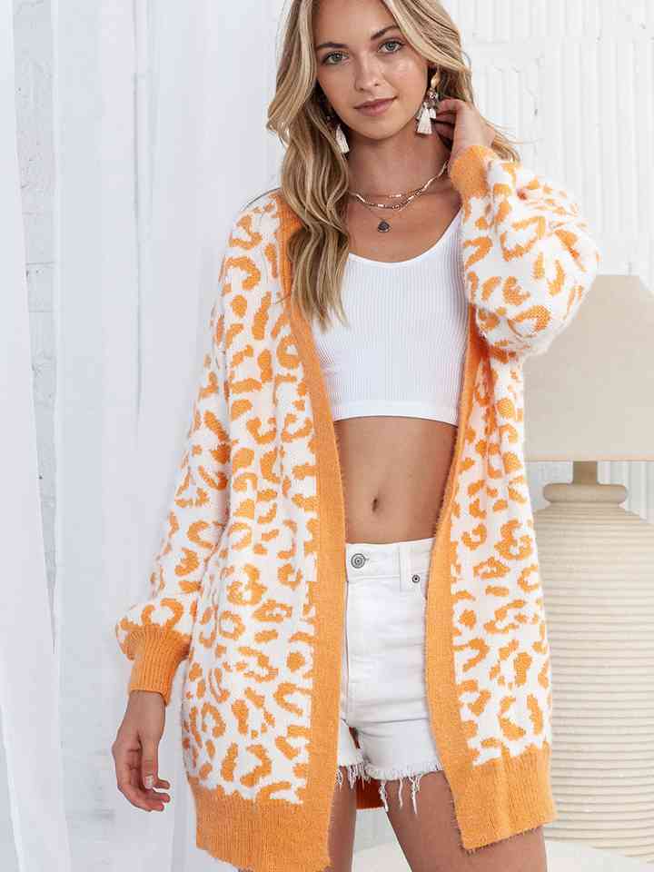 Printed Long Sleeve Cardigan