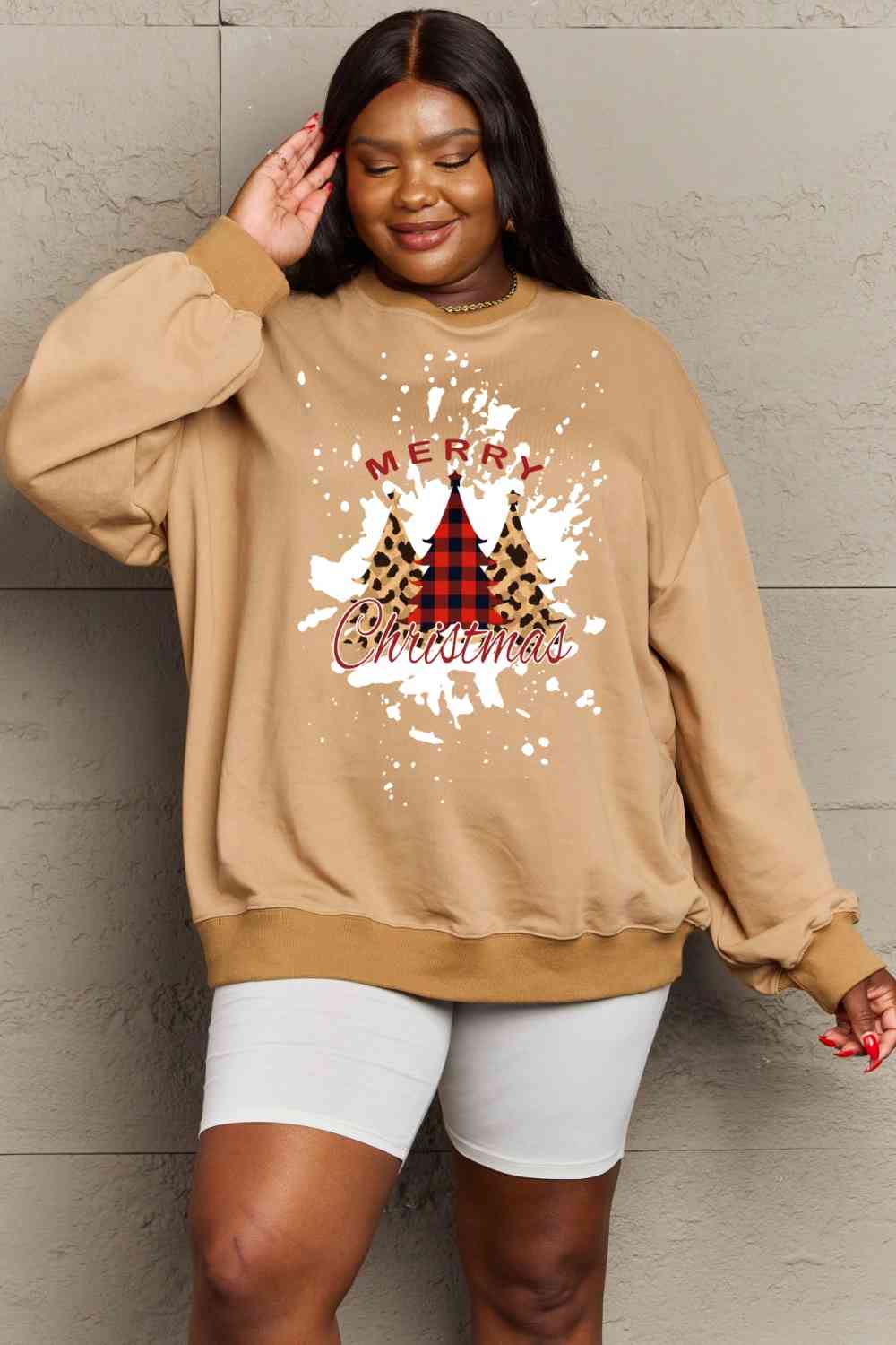 Simply Love Full Size MERRY CHRISTMAS Graphic Sweatshirt