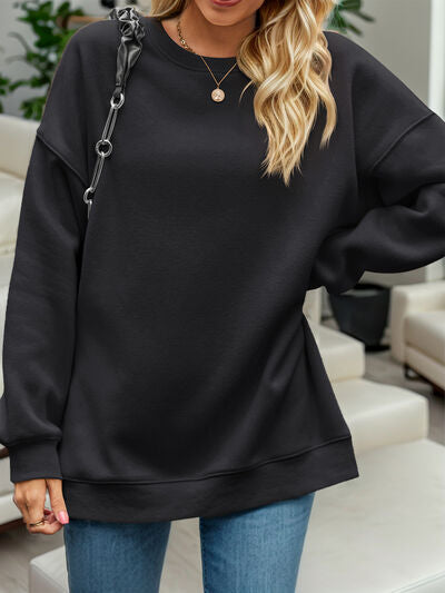 Round Neck Long Sleeve Sweatshirt