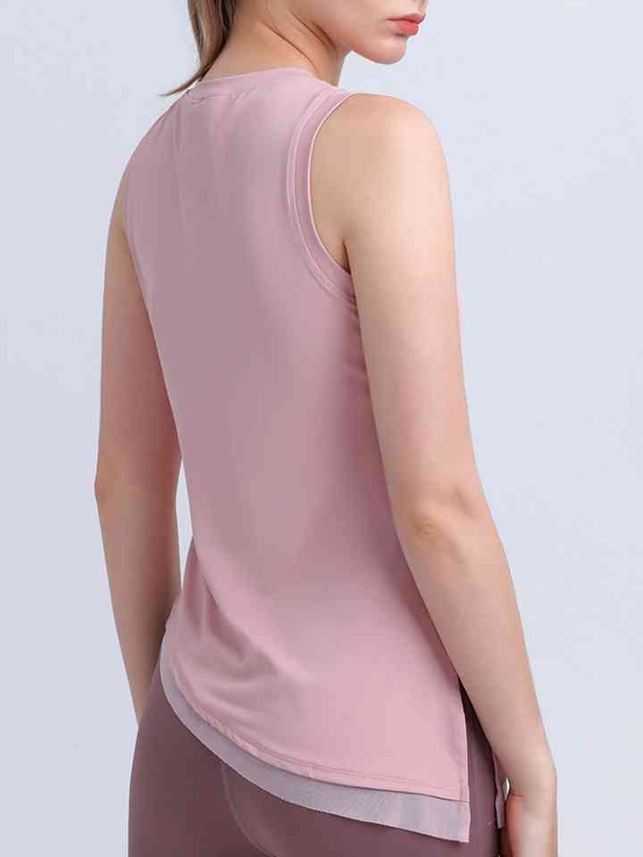 Round Neck Sleeveless Sports Tank Top