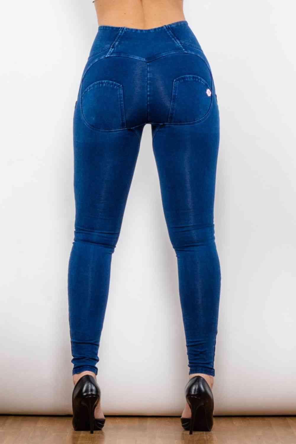 Baeful High Waist Zip Up Skinny Long Jeans