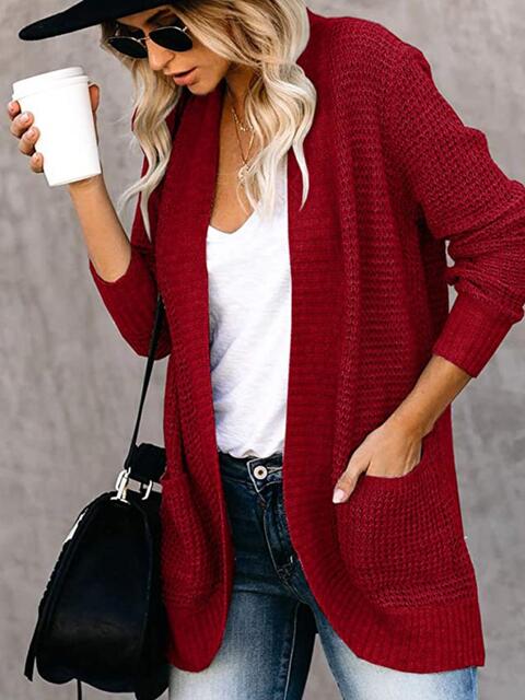 Open Front Long Sleeve Cardigan