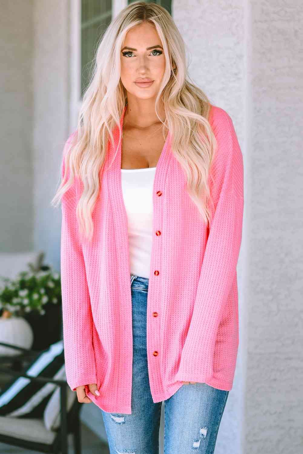 V-Neck Long Sleeve Cardigan