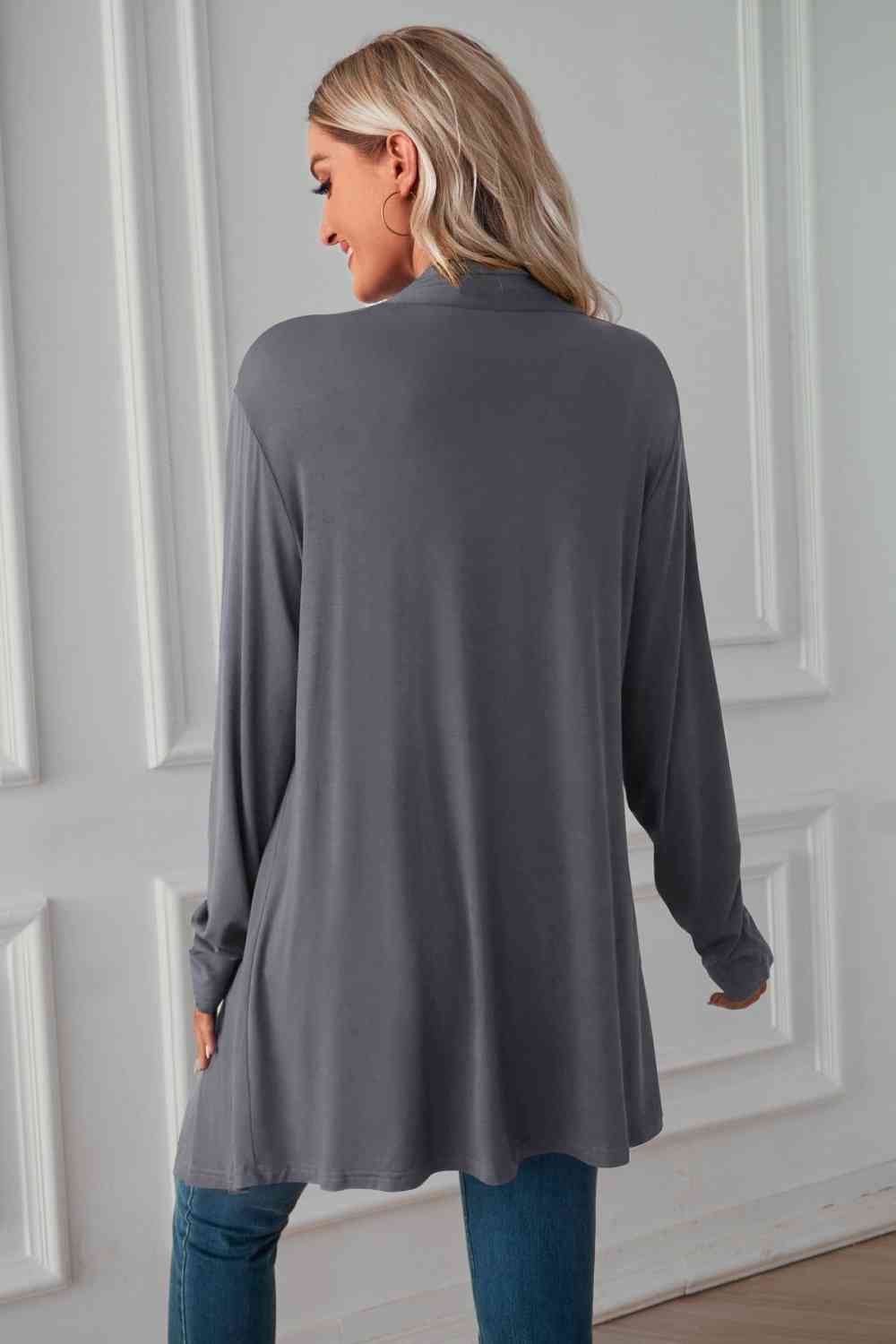 Open Front Long Sleeve Cardigan