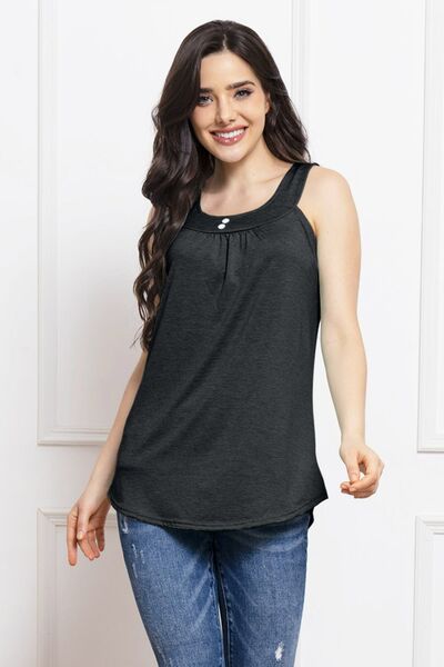 Round Neck Sleeveless Top