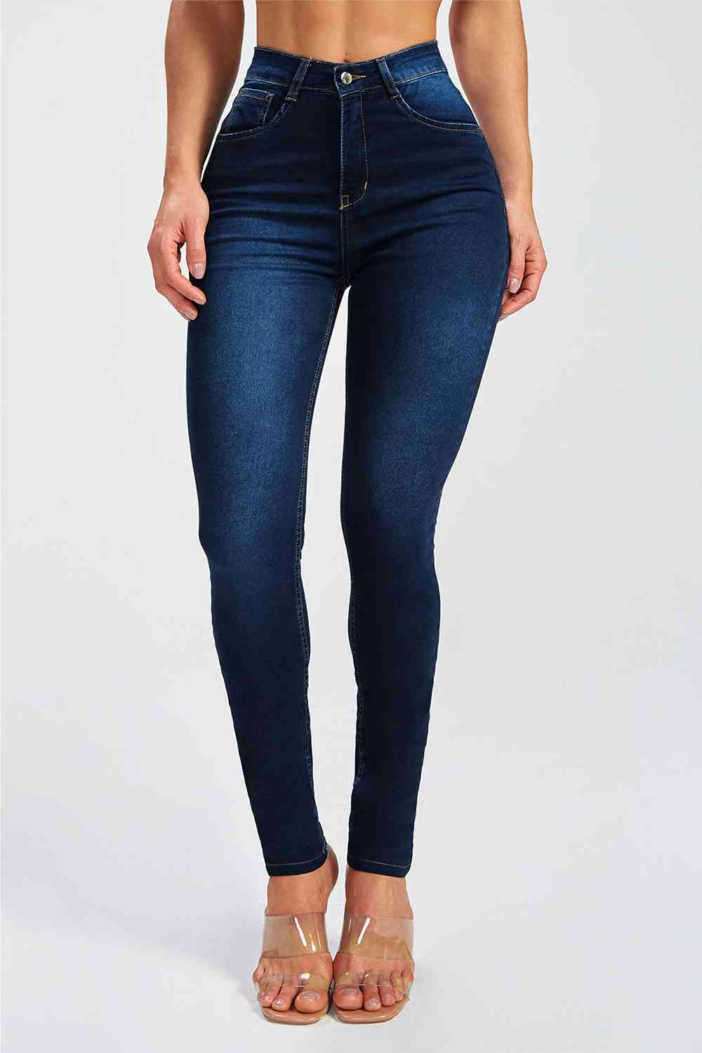 Buttoned Skinny Jeans