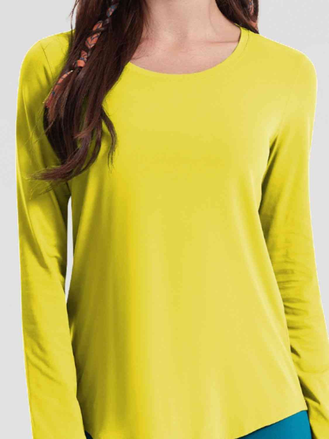 Round Neck Long Sleeve Sports Top