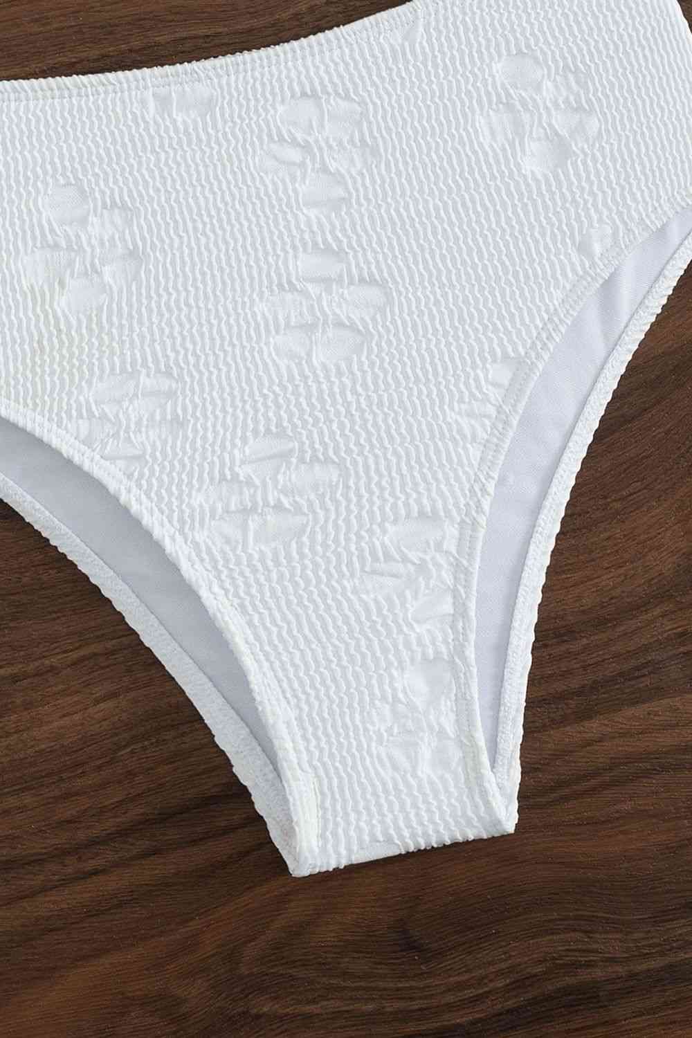 Textured Twisted Detail Bikini Set