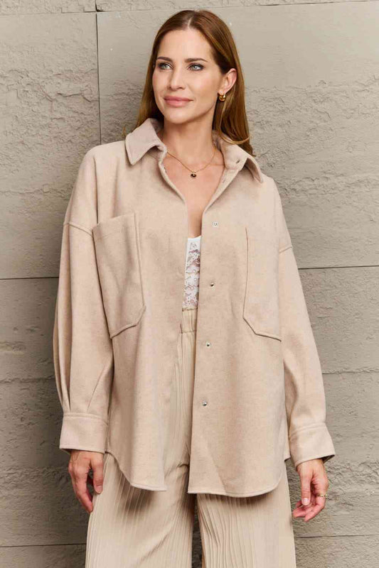 Dropped Shoulder Collared Longline Jacket