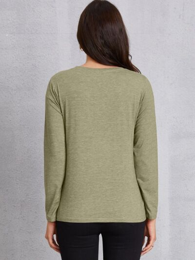 Round Neck Long Sleeve T-shirt