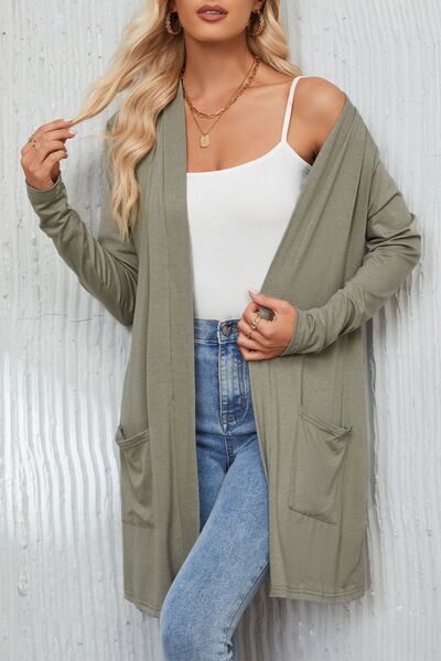 Open Front Long Sleeve Cardigan