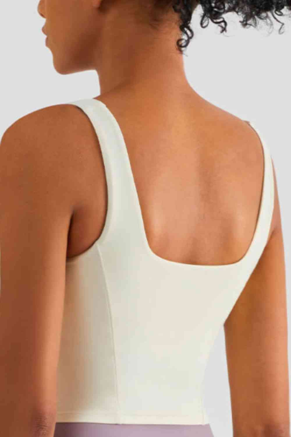 Square Neck Cropped Sports Tank