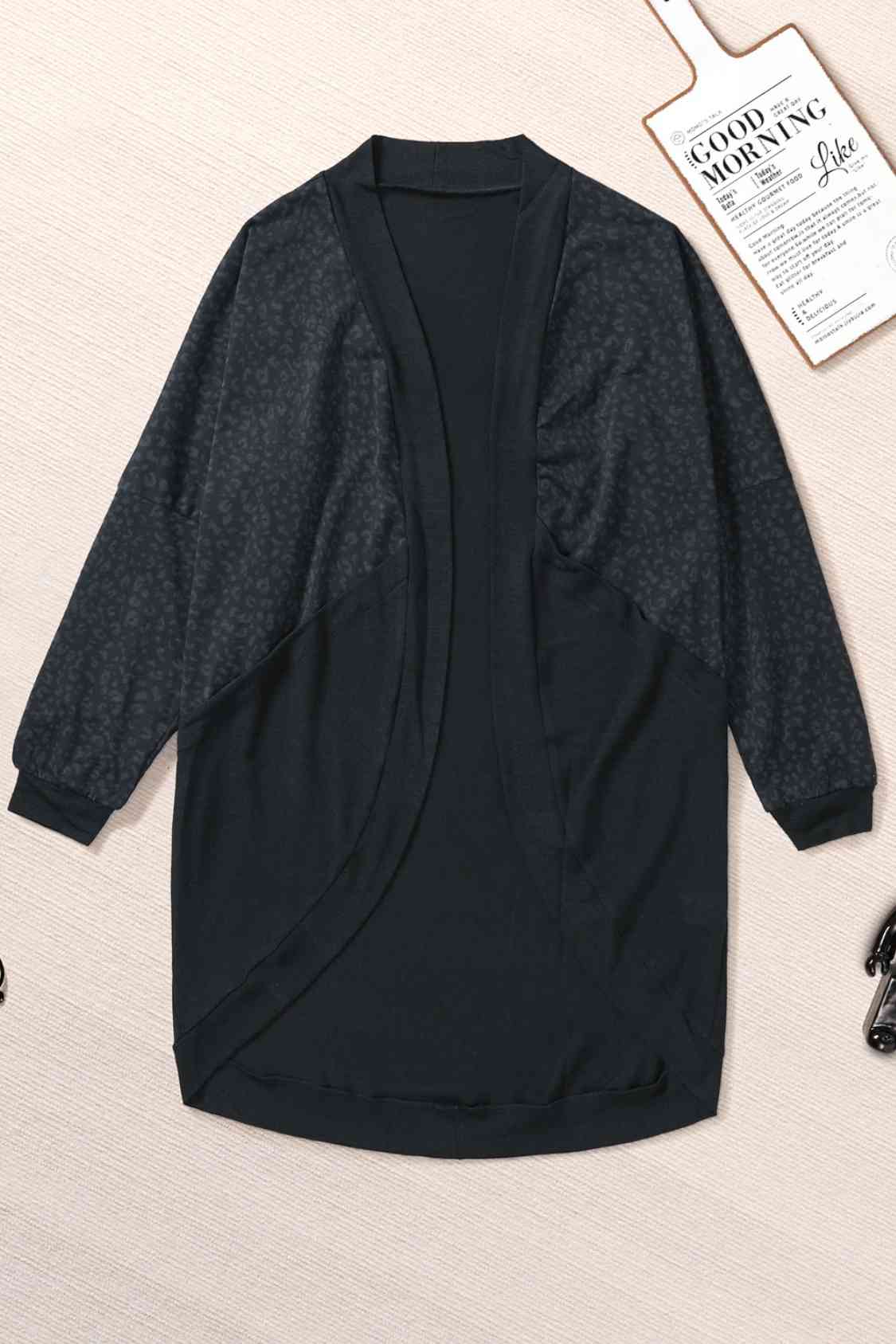 Open Front Long Sleeve Cardigan