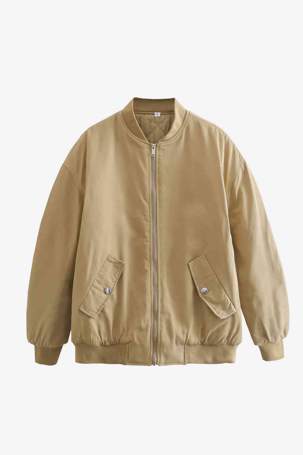 Baseball Collar Zip-Up Jacket