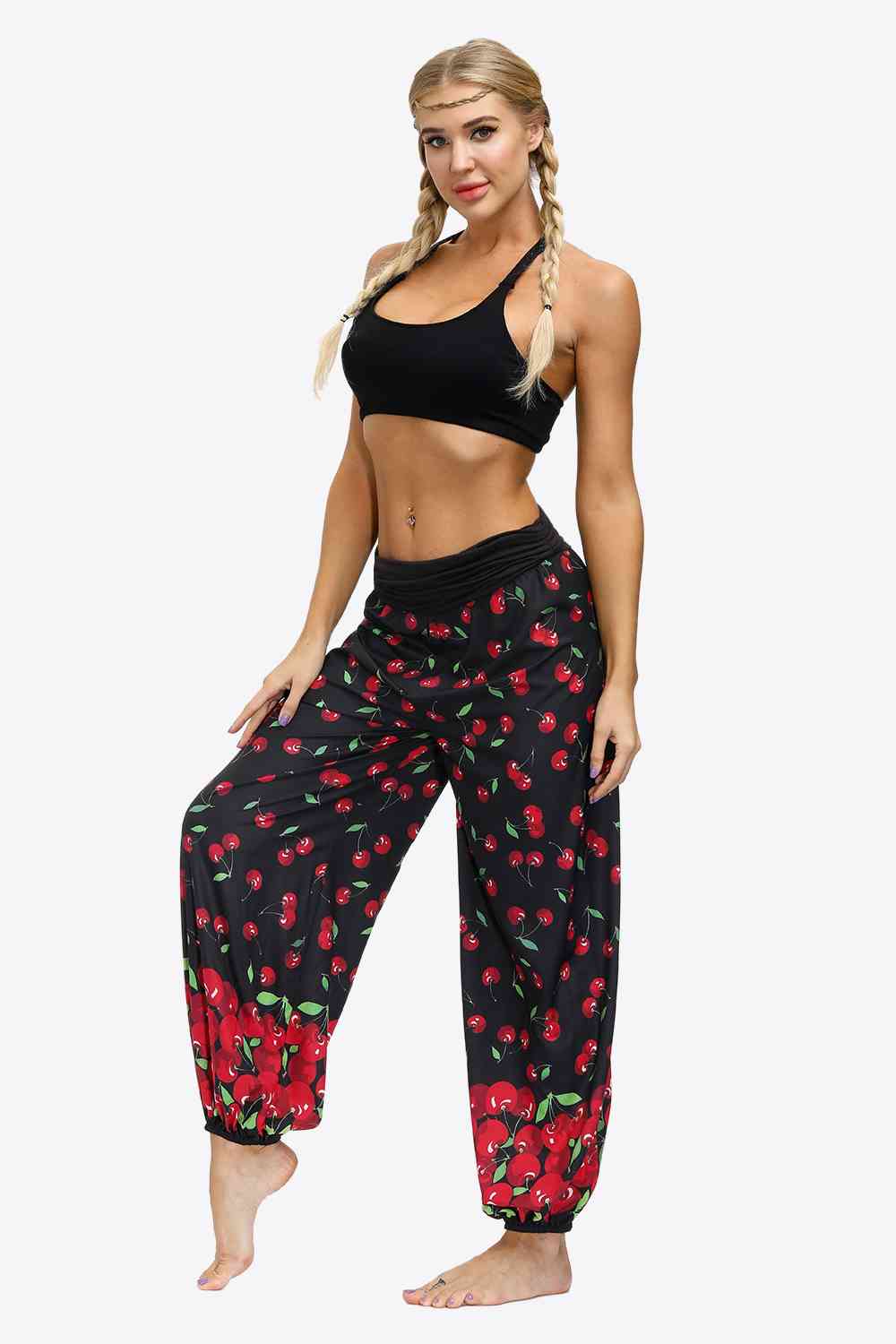 Oversized Printed Wide Leg Long Pants